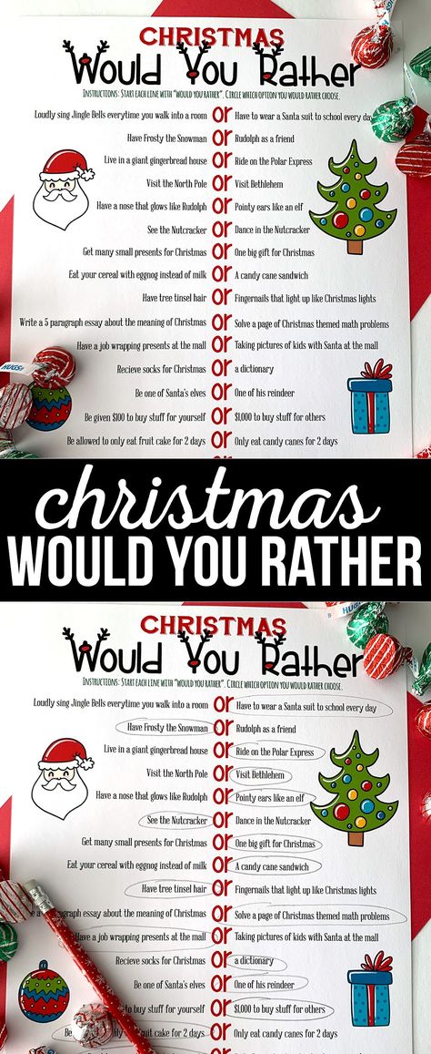 Work Christmas Party Games Ice Breakers, Staff Meeting Christmas Games, Quick Office Christmas Games, Kids Christmas Would You Rather, Christmas Activities For Office, Christmas Work Activities Adults, Free Christmas Games To Print, Fun Christmas Games For Family Free Printable, Fun Christmas Activities For School