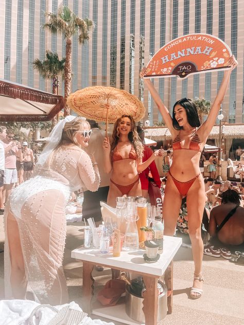 Vegas Pool Party Bachelorette, Vegas Bach Party, Vegas Bachelorette Decor, Las Vegas Bachelorette Party Outfits, Vegas Bachelorette Party Outfits, Bachelorette Party Las Vegas, Bachelorette Party Vegas, Vegas Vibes, Bachelorette Vegas