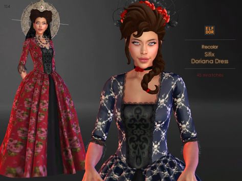 Sims 4 Rococo Dress, Sims Historical, Ts4 Medieval, Sims Dresses, Sims Poses, Sims 4 Decades Challenge, Sims Medieval, Disney Challenge, The Sims 4 Skin