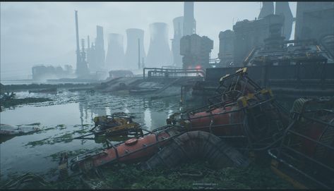 ArtStation - UNDEAD ABYSS (UE5 interactive concept art project) Ue5 Environment, Jungle Environment, Environmental Artwork, Environment Reference, Game Screenshots, Sci Fi City, Interactive Video, Mountain Background, Green Jungle