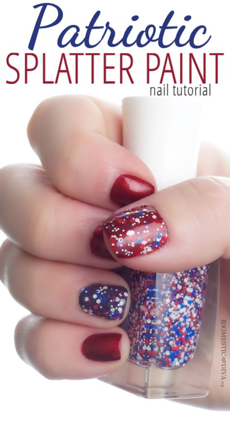 White And Blue Nail Designs, White And Blue Nail, Flashy Nails, Mani Designs, Nail Dipping Powder Colors, 4th Nails, Patriotic Nails Design, Splatter Nails, Patriotic Wedding