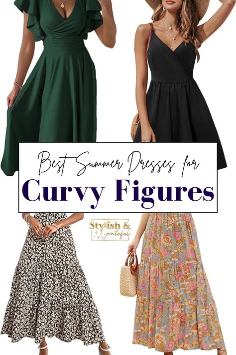 Best Summer Dresses for Curvy Figures Dresses For Curvy Figures, Designer Summer Dresses, Best Summer Dresses, High Fashion Looks, Trendy Accessories, Favorite Dress, Curvy Fashion, Sundress, Plus Size Fashion