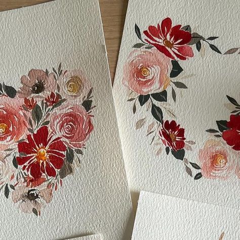 Yen Victore | Watercolor on Instagram: "Happy heARTS day!💐" February Watercolor, Hearts Day, Watercolor Calendar, Happy Hearts Day, Heart Day, Happy Heart, Love Valentines, Valentines Day, Valentines