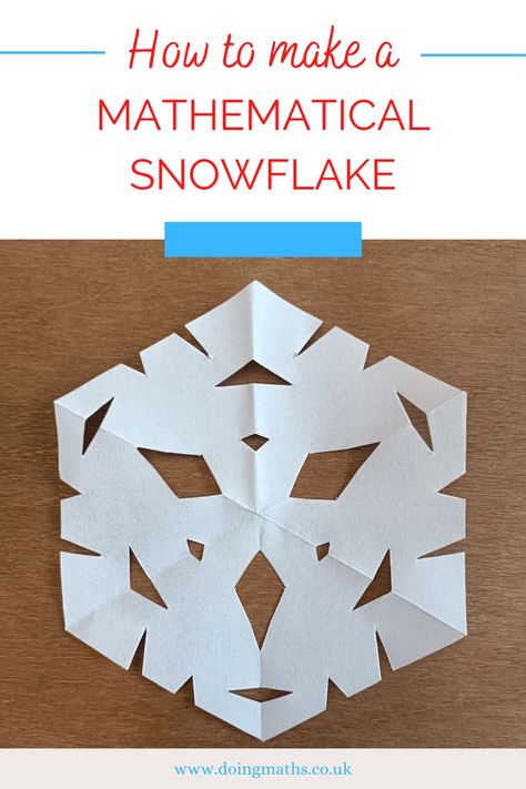 How to make a mathematical paper snowflake Christmas Maths, Paper Snowflake, Homemade Christmas Decorations, Christmas Math, Paper Pencil, Craft Christmas, Construction Crafts, Paper Snowflakes, Snowflake Christmas