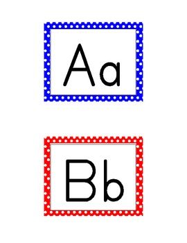 Polka dot alphabet cards... great for word wall headers! Preschool Word Wall, Alphabet Word Wall, Dot Alphabet, Alphabet Flash Cards Printable, Kindergarten Classrooms, Word Wall Headers, Alphabet Words, Toy Diy, Printable Alphabet