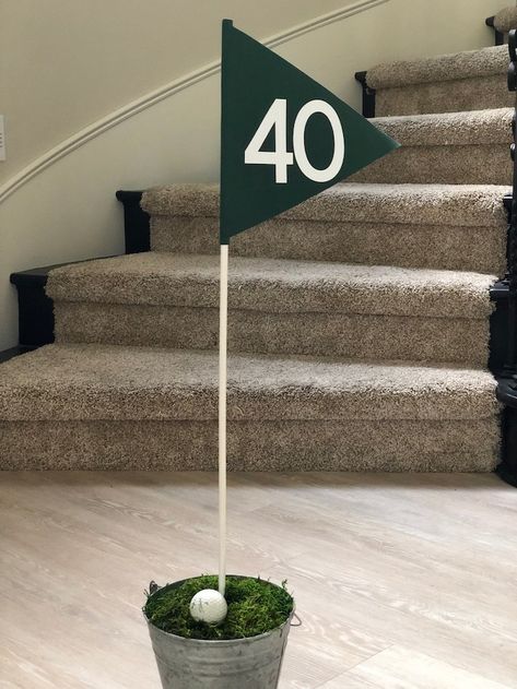 Golf Theme Party, Golf Flag, Golf Party Decorations, 40th Birthday Party Decorations, Golf Birthday Party, Golf Party, Golf Theme, Golf Birthday, 30th Birthday Parties