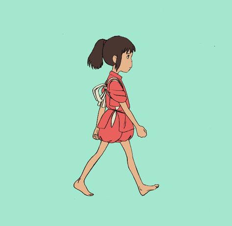 Chihiro x) Animation Walk Cycle, Walking Animation, Walk Cycle, Learn Animation, Animation Storyboard, Girl Walking, Image Film, Animation Sketches, Model Sheet