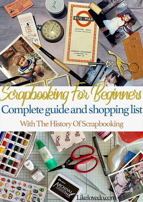 How To Do A Scrapbook, Scrapbook For Beginners, Scrapbooking Basics, Scrapbook Tools, Beginner Scrapbooking, Storing Photos, Diy Scrapbook Album, Scrapbook Quotes, How To Make Scrapbook