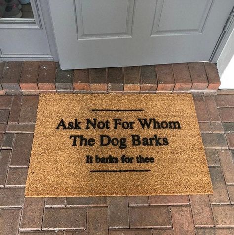 Future Decor, Realtor Client Gifts, Outdoor Welcome Mat, Dog Door Mat, Entryway Style, Doormat Funny, Awesome Crafts, Dog Things, Dog Door