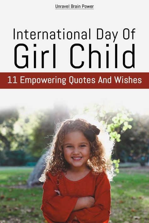 International Day of the girl child is the day to raise a concern about the rights of girls around the world. The day is observed on October 11. So, How do you wish a girl child day? We have collected some quotes on International Day of the girl child to wish every girl child in the world. 11 International Day Of Girl Child Quotes.. International Day Of The Girl, International Day Of The Girl Child, World Girls Day, Happy International Girl Child Day, International Girl Child Day, International Girls Day, Girl Child Day, International Womens Day Quotes, Good Girl Quotes