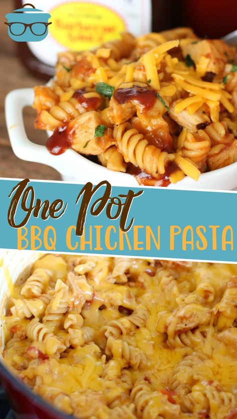 Rotini Pasta Recipes, Bbq Chicken Bites, Bbq Chicken Pasta, Chicken Pasta Casserole, Quick Pasta Recipes, Pasta Chicken, Chicken Pasta Bake, Country Cook, Rotini Pasta