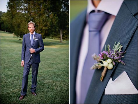 Lavender Boutonniere, Wedding Tux, A Man In A Suit, Grey Lavender, Man In A Suit, Lilac Wedding, Suits Men, Pink Lavender, Lavender Wedding