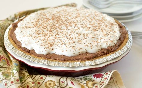 Double Chocolate Pie, Protein Chocolate Pudding, Chocolate Pudding Pie Recipe, Pudding Pie Recipes, Chocolate Pudding Pie, Graham Cracker Crust Recipe, Suet Pudding, Healthy Pudding, Biscuit Pudding