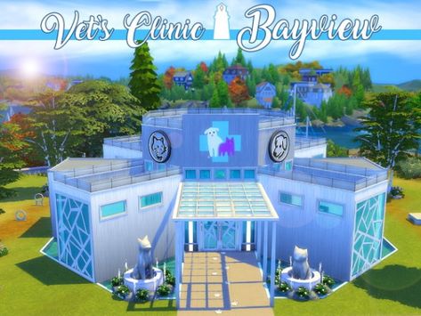 Akisima Sims Blog: Vet’s Clinic – Bayview • Sims 4 Downloads Sims 4 Halloween, Brindleton Bay, Lotes The Sims 4, Sims Pets, Sims Houses, Sims 4 Download, Play Sims, Sims 4 House Design, Casas The Sims 4