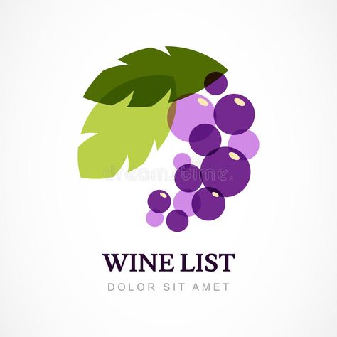 Vector logo design template. Branch of grape with leaves. #Sponsored , #SPONSORED, #Ad, #logo, #grape, #leaves, #design Grapes Illustration Design, Wine Logo Design Ideas, Grape Logo Design, Grape Graphic, Uva Logo, Grape Logo, Grape Illustration, Wine Logo Design, Grapes Design