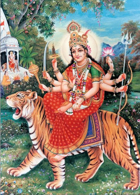 Hindu Goddesses, Navratri Puja, Lord Durga, Durga Picture, Durga Kali, Aadi Shakti, Durga Painting, Shakti Goddess, Shiva Parvati Images