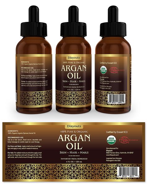 Argan Oil Label Template http://www.dlayouts.com/template/1041/argan-oil-label-template Hair Oil Label Design, Body Oil Packaging, Oil Label Design, Cosmetic Labels Design, Oil Label, Labels Design, Cbd Oil Benefits, Cosmetic Labels, Bath Bomb Recipes