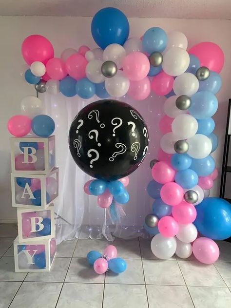 Baby Gender Reveal Party Ideas, Baby Shower Unisex, Décoration Baby Shower, Simple Gender Reveal, Gender Reveal Baby Shower Themes, Creative Gender Reveals, Gender Reveal Party Ideas, Reveal Party Ideas, Baby Gender Reveal Party Decorations