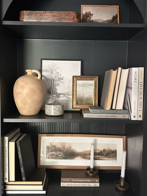 Magnolia Home By Joanna Gaines X … curated on LTK Joanna Gaines Shelf Styling, Joanna Gaines Bookcase Styling, Joanna Gaines Aesthetic, Magnolia Shelf Decor, Modern Vintage Shelf Decor, Organic Modern Bookshelf, Joanna Gaines Office, Magnolia Homes Joanna Gaines, Black Bookshelf Styling