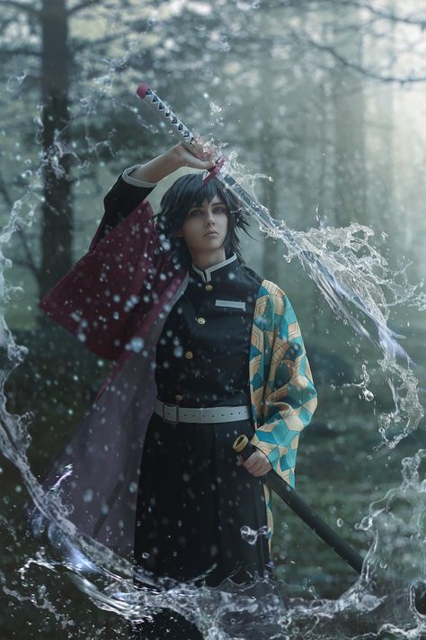 Giyuu Tomioka Cosplay, Giyu Cosplay, Tomioka Cosplay, Giyuu Cosplay, Orientation Outfit, 17 Kpop, Cosplay Characters, Cool Anime Pictures, Fictional Crushes