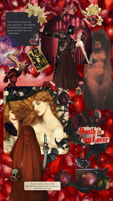 Aphrodite Goddess, Maybe In Another Life, Lesbian Art, Hades And Persephone, Goddess Of Love, In Another Life, Red Wallpaper, Picture Collage, Red Aesthetic