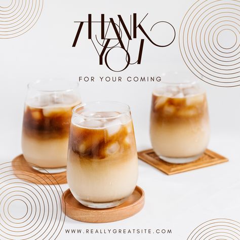 Thank your customers for their purchase with a custom Thank You Card. Our template for cafes and restaurants is fully customizable, so you can add your branding, message and logo. Make sure to show your appreciation with this easy-to-use design. Cafe And Restaurant, Custom Thank You Cards, Thank You Customers, Instagram Post Template, Post Design, Post Templates, Card Template, Thank You Cards, Cafe