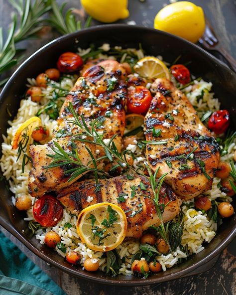 Just whipped up this Greek Chicken and Lemon Rice in one pot! Simple, flavorful, and oh-so-satisfying. Visit website for full recipe at https://northeastnosh.com/f/greek-chicken-and-lemon-rice #northeastnosh #GreekCuisine #MediterraneanDiet #HealthyEating #OnePotMeal #ChickenRecipes #RiceDishes #LemonFlavor #FetaCheese #HealthyDinner #EasyRecipes #WeeknightDinners #Foodie #CookingAtHome #Homemade #FlavorfulMeals Greek Chicken And Rice, Skinless Boneless Chicken Thighs, Greek Lemon Rice, Chicken Lemon, Cooking Jasmine Rice, Main Entrees, Lemon Rice, Creamy Mushroom Sauce, Lemon Pepper Chicken