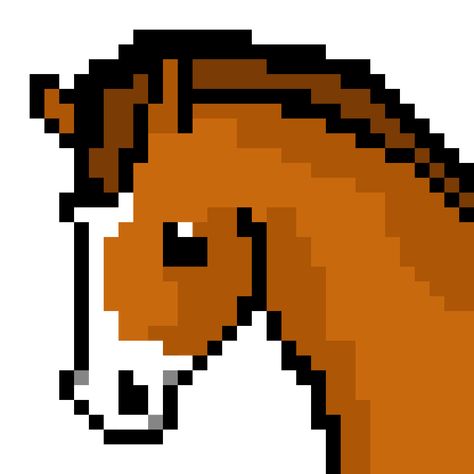 Horse Pixel Art, Drawing Application, Pick Art, Easy Pixel Art, Pixel Drawing, Perler Bead, Art References, Pixel Art, Free Online