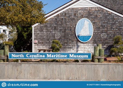 Photo about Beaufort, North Carolina, USA - February 14, 2022 : North Carolina Maritime Museum sign in Beaufort,. North Carolina. Image of sign, american, carolina - 242771358 Beaufort North Carolina, Fun Couple Activities, Emerald Isle Nc, Island Town, Topsail Beach, Tar Heel, Romantic Sunset, Rosemary Beach, Maritime Museum