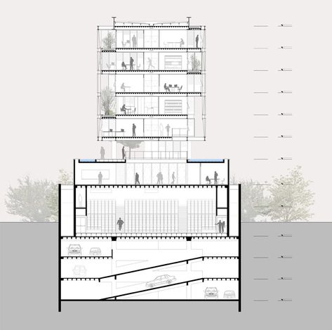 Commercial Building Plans, Hospital Design Architecture, Mall Design, Architectural Competition, Architecture Concept Diagram, Skyscraper Architecture, Hospital Design, Architecture Magazines, Building Plan