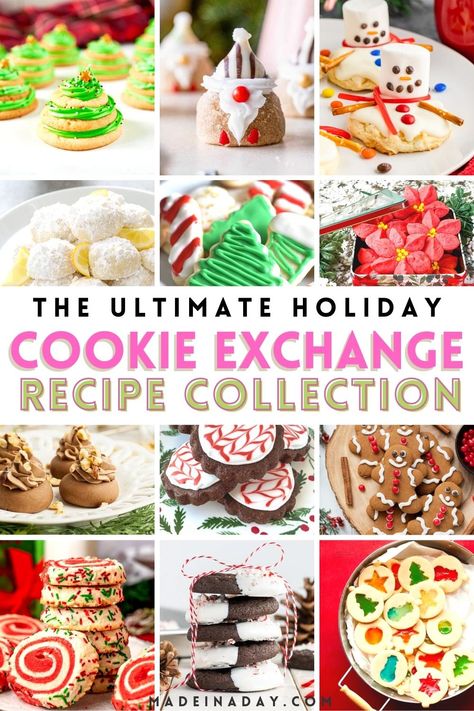 Looking for the award winning cookie this year? One of these Cookie exchange recipes is sure to be the one. Over 40 of the most popular recipes in this one post! Unique cookies, best cookie exchange recipe, holiday cookies, unique Christmas cookie ideas Winning Cookie Swap Recipe, Cookie Exchange Ideas Recipes, Contest Winning Christmas Cookies, Christmas Cookies Contest, Christmas Cookie Ideas Unique, Best Christmas Cookies For Exchange, Cookies For Cookie Exchange Christmas, Best Cookie Exchange Recipes, Easy Cookies For Cookie Swap