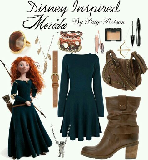 . Merida Brave Inspired Outfits, Brave Inspired Outfits, Merida Costume Ideas, Merida Costume Diy, Merida Inspired Outfits, Merida Halloween Costume, Inspired Outfits Character, Merida Disneybound, Merida Outfit