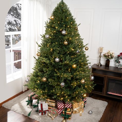 · TRADITIONAL & TIMELESS DESIGN : Embrace the timeless charm of our Naomi Home Kinsley Traditional Christmas tree, a classic symbol of holiday nostalgia. Christmas Tree Store, Christmas Tree With Lights, Affordable Christmas Decorations, Tree With Lights, Fake Christmas Trees, Classic Christmas Tree, Pre Lit Christmas Tree, Traditional Christmas Tree, Christmas Style