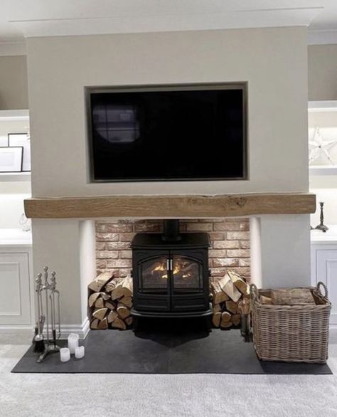 Log Burner No Chimney Breast, Living Room Log Burner, Wood Burner Fireplace Ideas Modern, Log Burner Fireplace, Wood Burner Fireplace, Wood Burning Stoves Living Room, Log Burner Living Room, Country Style Living Room, Navy Living Rooms