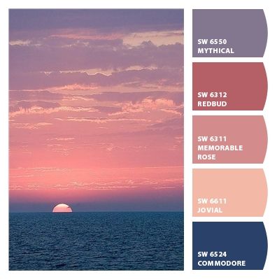 Paint colors from ColorSnap by Sherwin-Williams Sunrise Paint Colors, Urban Color Palette, Beach Color Palettes, Sunset Color Palette, Brick Projects, Sunrise Colors, Beach Color, Design Seeds, Color Palette Design