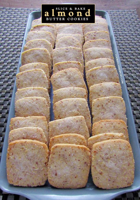 Ground Almond Cookies, Almond Slice Cookies, Almond Slice, Ground Almonds Recipes, Recipes Using Ground Almonds, Almond Butter No Bake Cookies, Almond Slices Recipe, Ground Almond Recipes, Almond Butter Cookies Recipe