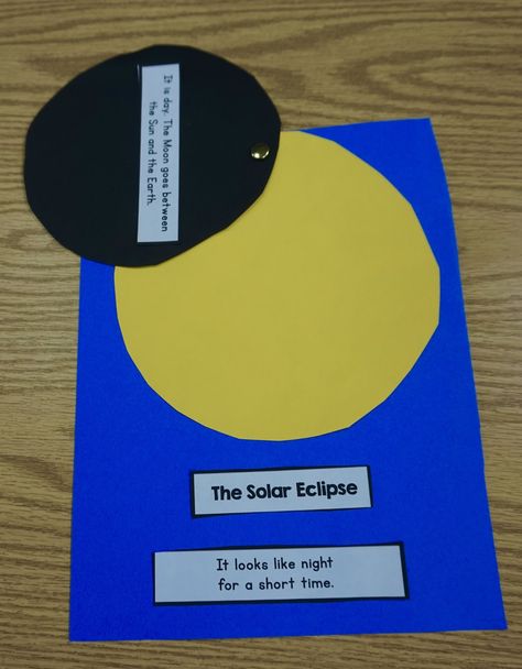 Hello Friends, Just a short post to share a fun and easy craft for showing kids how a solar eclipse works. We start school on Friday and... Solar Eclipse Crafts For Kids, Eclipse Crafts, Eclipse Craft, Science Exhibition Ideas, Eclipse Activities, Eclipse Project, Daycare Projects, Eclipse Art, Solar Eclipse Activity