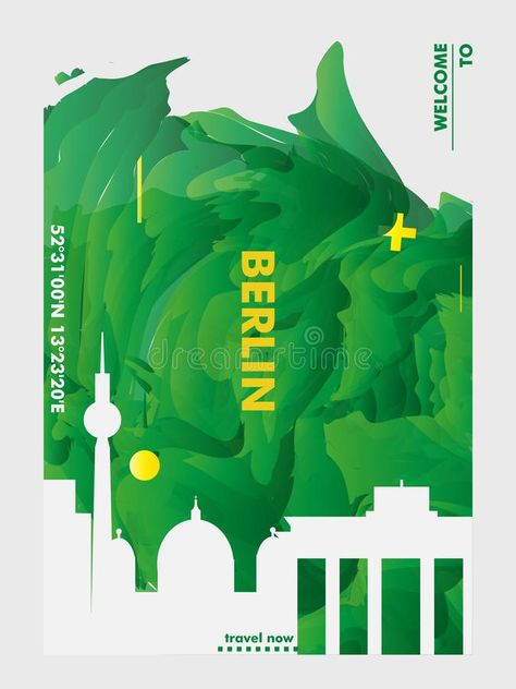 Esg Report Cover Design, Green City Poster, Event Poster Inspiration, City Banner, City Guide Layout, City Vector Illustration, Goethe Institut, City Guide Design, Digital City