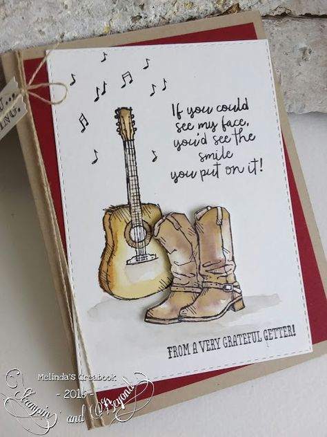 Stampin' & Beyond Western Cards, Music Cards, Musical Cards, Mens Cards, Horse Cards, Masculine Birthday Cards, Boy Cards, Stampin Up Catalog, Birthday Cards For Men