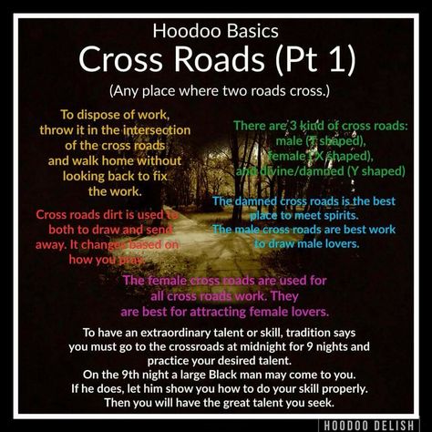 Cross roads rituals Hoodoo Conjure Rootwork, Hoodoo Rootwork, Hoodoo Magic, Hoodoo Conjure, Hoodoo Spells, Voodoo Hoodoo, Voodoo Spells, Wiccan Magic, Witch Spirituality