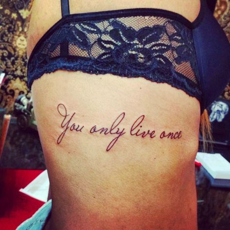 You Only Live Once Tattoo, Unique Small Tattoo, Only Live Once, Small Tattoo, Tattoos And Piercings, Hand Tattoos, Small Tattoos, Tattoo Quotes, Tatting