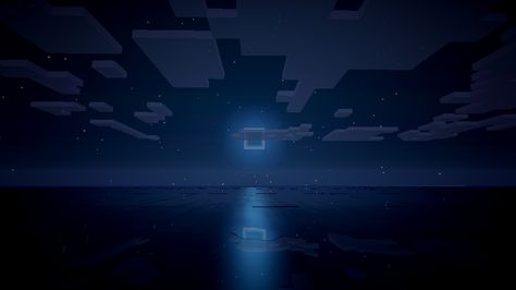 Moon over water (Minecraft shader) Minecraft Blue Aesthetic, Minecraft Ipad Wallpaper, Minecraft Night Sky, Yt Banner 1024 X 576 Size, Minecraft Wallpaper Desktop, Minecraft Sky, Keyboard Backgrounds, Blue Minecraft, Moon Over Water