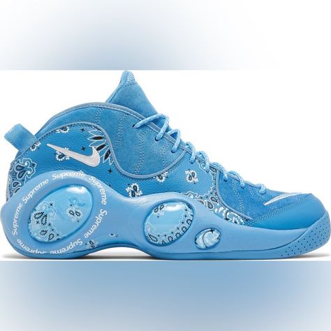 Brand New In Box | Size 10m | 2022 Supreme X Air Zoom Flight 95 Sp 'University Blue' Nike Air Zoom Flight, Supreme X Nike, Retro Basketball Shoes, Nike Air Pegasus, Retro Basketball, North Carolina Tar Heels, Tar Heels, Basketball Team, Nike Basketball