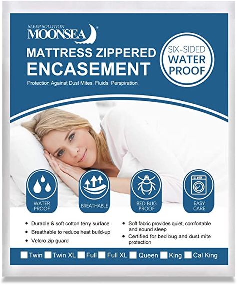 Zippered Mattress Protector with Ultra Soft Cotton Terry Surface, 6-Side Waterproof Mattress Encasement, Dustproof, Durable Zipper, Noiseless, for Standard Twin Size Mattress 39'' X 75'' Mattress Protector Waterproof, Mattress Stains, Wall Unit Decor, Queen Size Mattress, Bookshelves Decor, Mattress Encasement, Box Spring Bed Frame, Sleep Mattress, Full Mattress