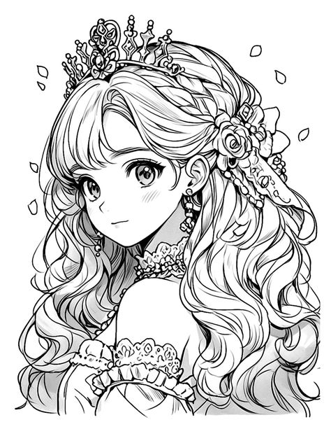 Sit back, relax, and color your stress away with these beautiful anime coloring pages. Perfect for kids and adults of all ages, these pages are sure to provide hours of fun.

#coloringpages #anime #art #relaxation #stressrelief Anime Princess Coloring Pages, Princes Drawing, Quotes For Learning, Manga Princess, Princess Drawing, Manga Coloring Pages, Prince Drawing, Anime Coloring Pages, Mermaid Coloring Book