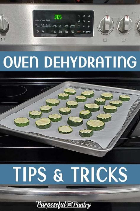 Use your oven to dehydrate with these handy tips to drying food in your oven. Dehydrate In Oven, Dehydrating Eggs, Purposeful Pantry, Squash In Oven, Samsung Oven, Dehydrate Potatoes, Dehydrating Food Storage, Eggs In Oven, Food Dehydration