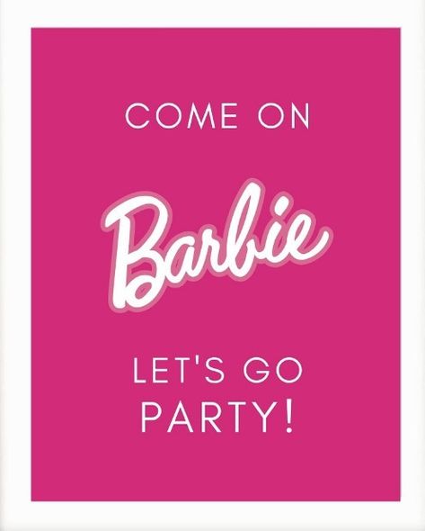 Printable Barbie, Goofy Golf, Barbie Party Decorations, Barbie Theme Party, Barbie Birthday Party, Barbie Theme, Barbie Birthday, Barbie Party, Easy Diy Art