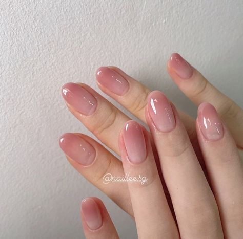 Nail Art Idea, Minimal Nails Art, Hello Nails, Subtle Nails, Simple Gel Nails, Minimal Nails, Blush Nails, Pretty Gel Nails, Soft Nails