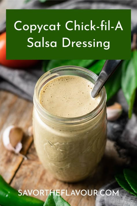 Chick Fil A Salad Dressing Recipe, Creamy Salsa Recipe, Creamy Salsa Dressing, Salsa Ranch Dressing, Salsa Dressing, Salsa Ranch, Salsa Salad, Creamy Salsa, Spice Mix Recipes