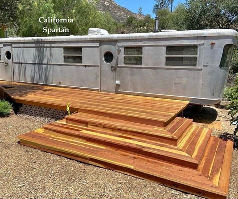 Under $100K Sunday - MCM 1954 Imperial Mansion Spartan Trailer For Sale By Owner $60K Spartan Trailer Interior, Spartan Mansion, Spartan Imperial Mansion, Used Campers For Sale Near Me, Marmoleum Floors, Spartan Trailer, Diesel Motorhomes For Sale, Redwood Decking, Vintage Spartan Travel Trailers